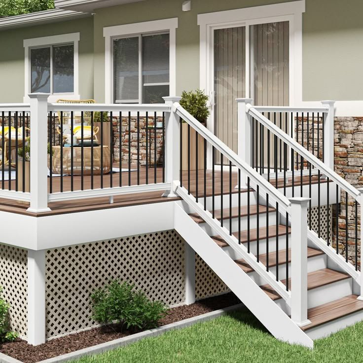 Deck Construction Services Deck Paint Style Selections 1-inch x 4-ft clay vinyl lattice cap, 2-pack in brown, ideal for outdoor fencing and lattice installation.